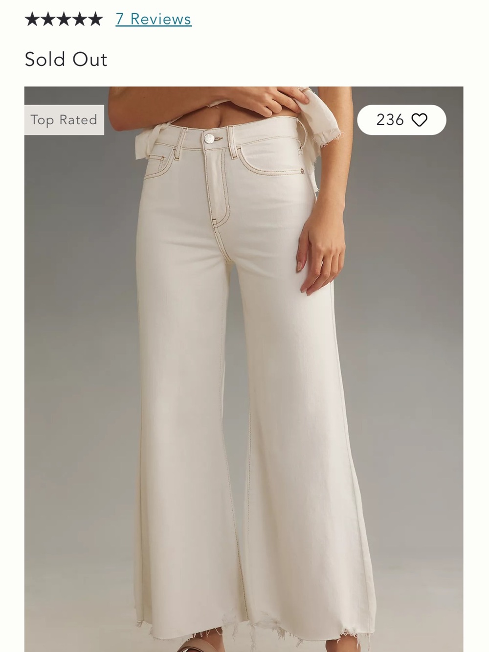 FRAME Le Palazzo Crop High-Rise Wide-Leg Jeans, size 26